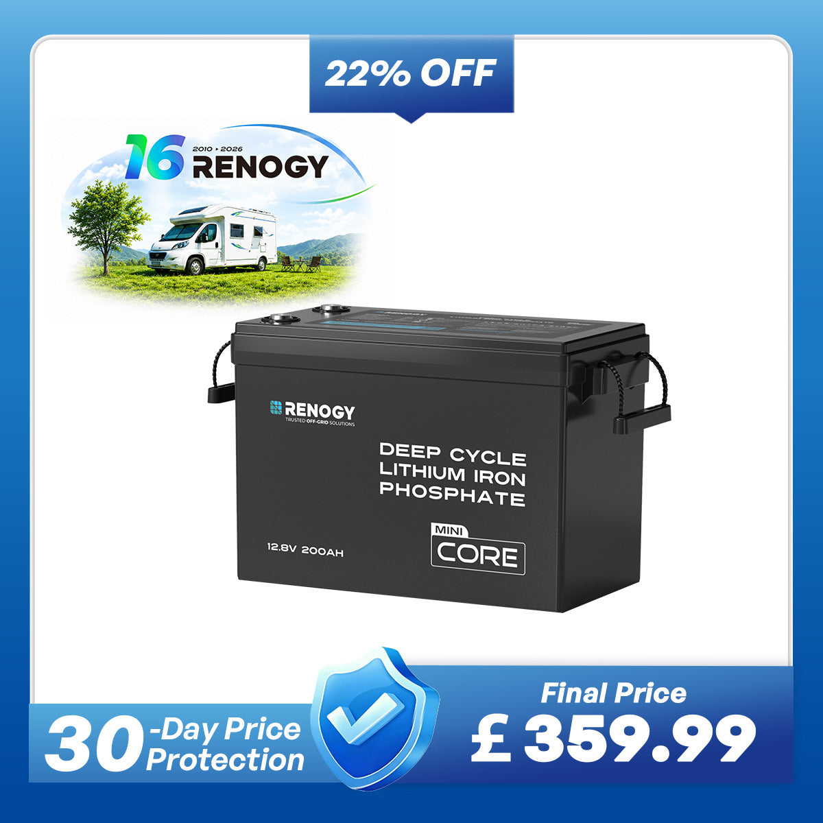 Core Mini - 12.8V 300Ah Lithium Iron Phosphate Battery