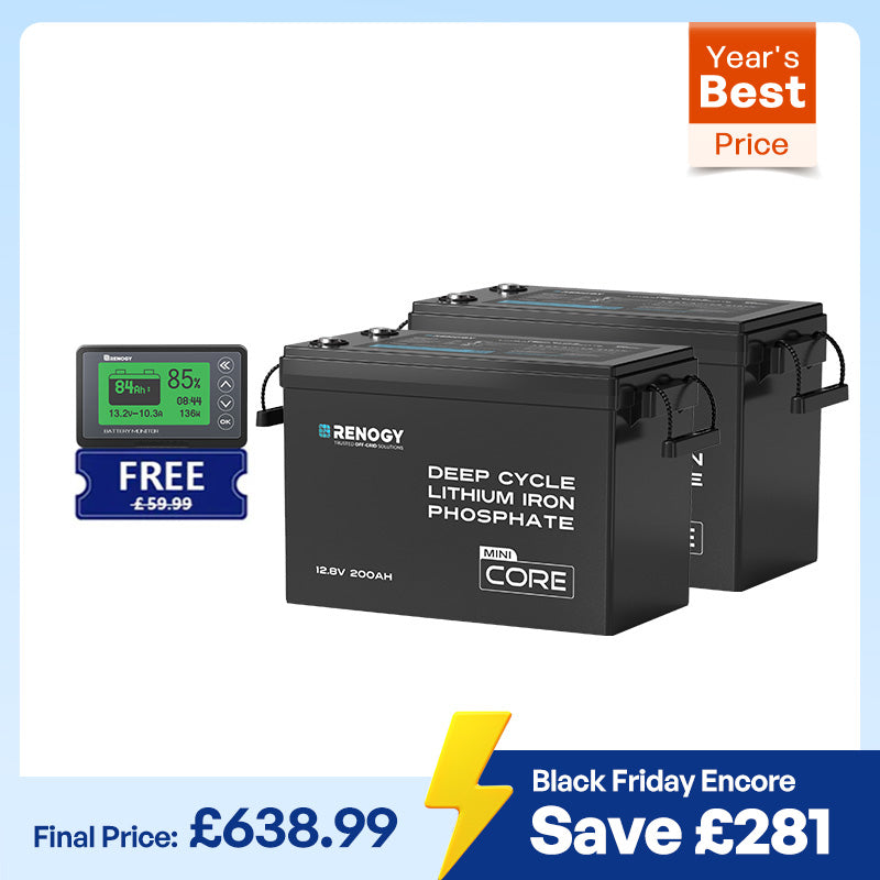Core Mini - 12.8V 200Ah LiFePO4 Battery w/ Low-Temperature Protection