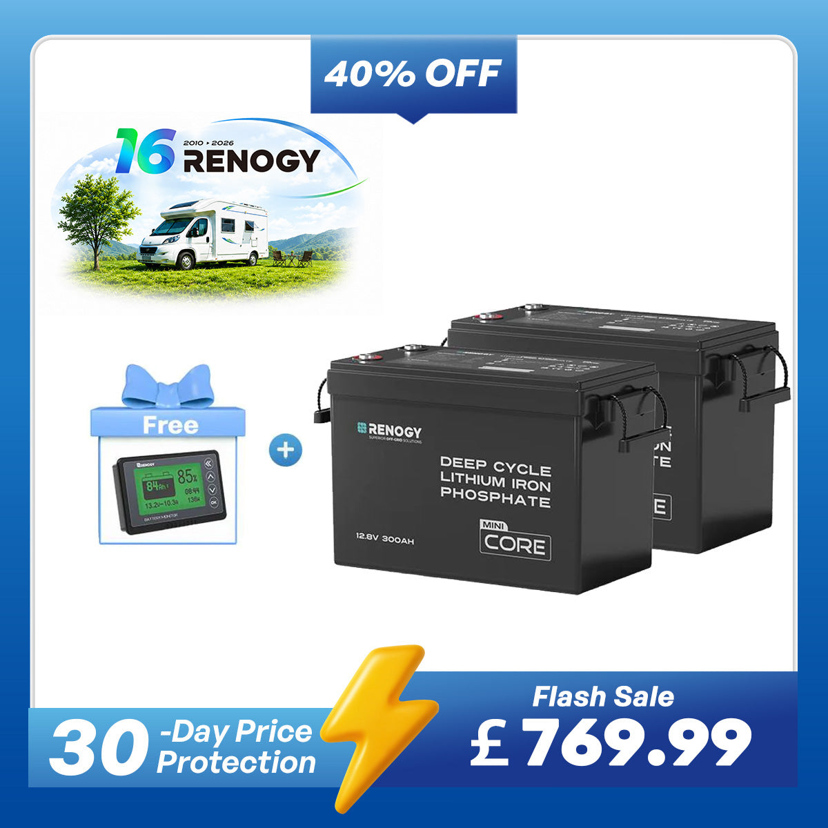 Core Mini - 12.8V 300Ah Lithium Iron Phosphate Battery