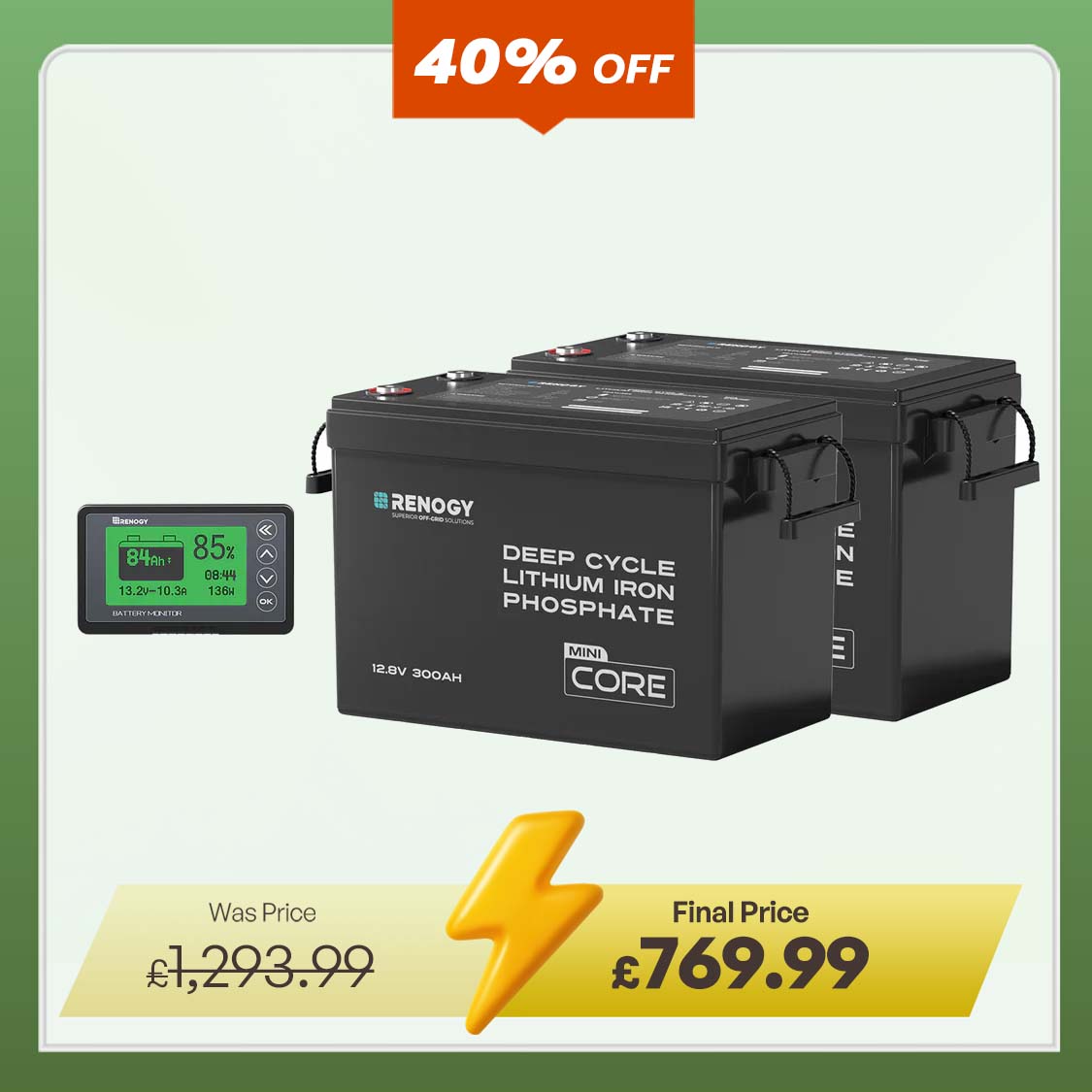 Core Mini - 12.8V Lithium Iron Phosphate Battery 300Ah / 200Ah / 100Ah