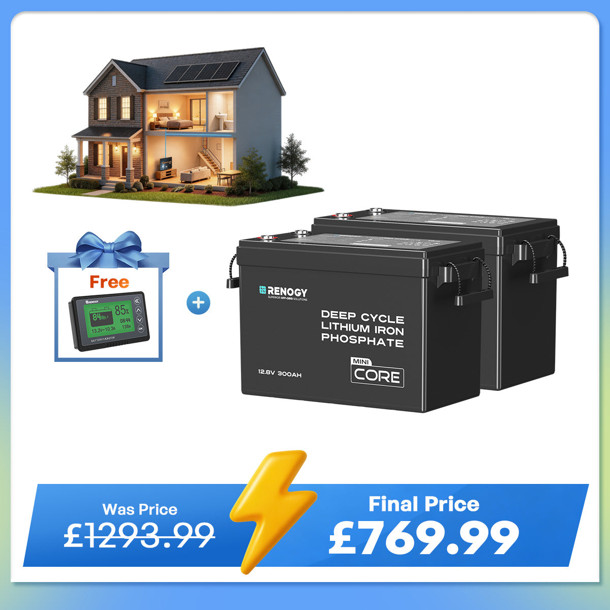 Core Mini - 12.8V 300Ah Lithium Iron Phosphate Battery