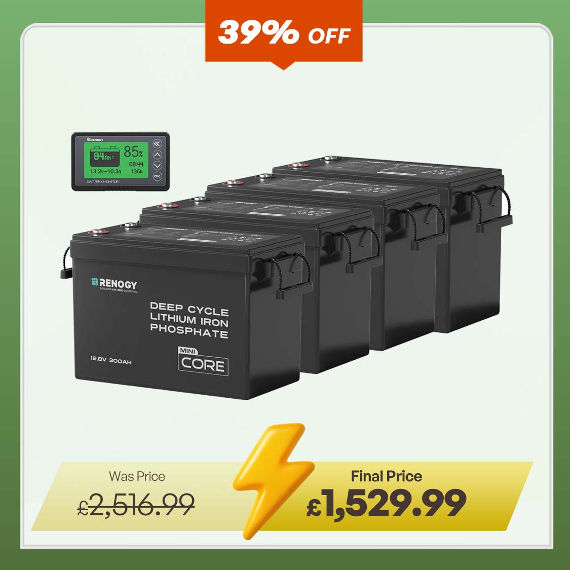 Core Mini - 12.8V Lithium Iron Phosphate Battery 300Ah / 200Ah / 100Ah