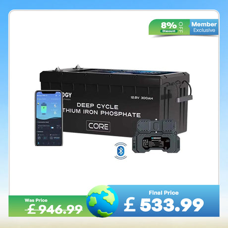 Core - 12V 300Ah Core Series Deep Cycle Lithium Iron Phosphate Battery w/Self-Heating