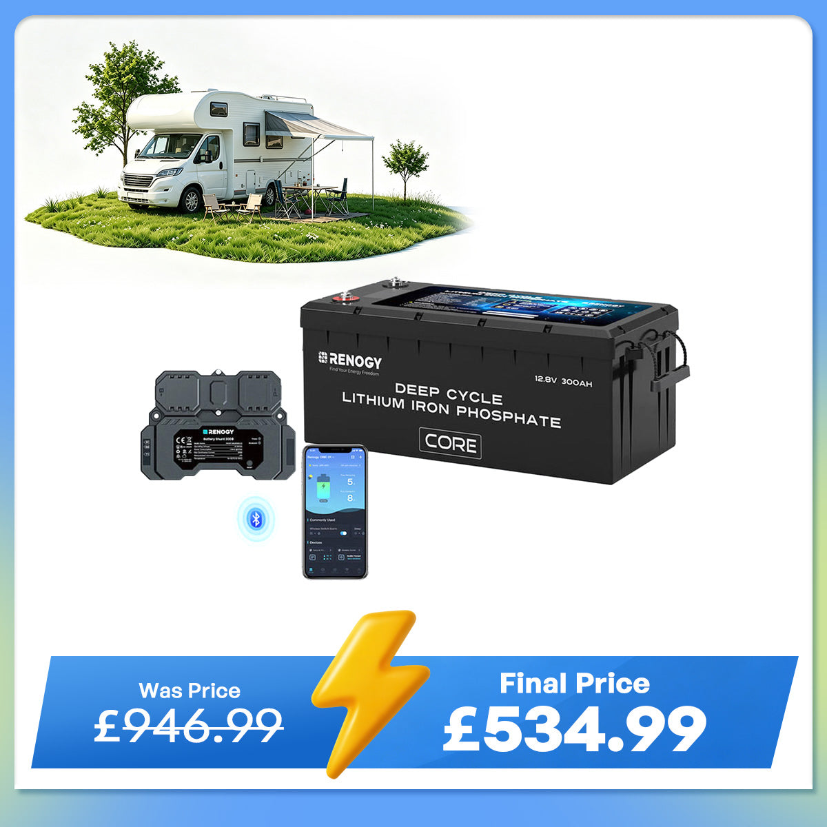 Core - 12V 300Ah Core Series Deep Cycle Lithium Iron Phosphate Battery w/Self-Heating