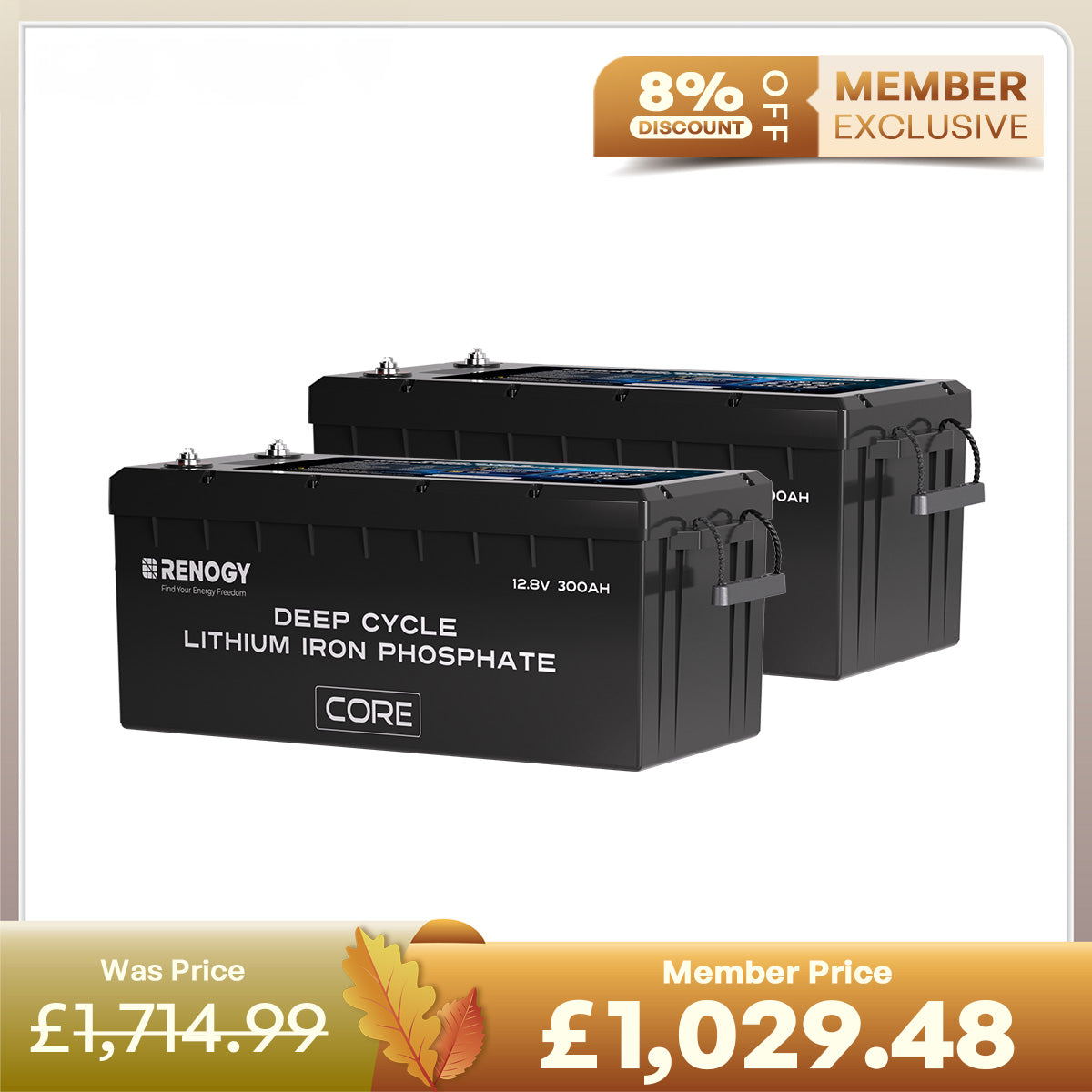 Core - 12V 300Ah Core Series Deep Cycle Lithium Iron Phosphate Battery w/Self-Heating