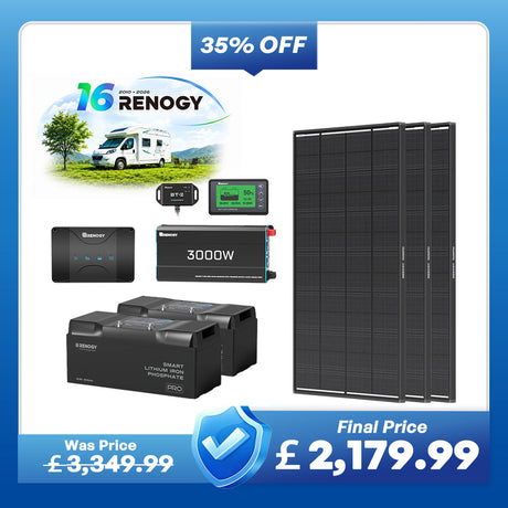 5.12Kwh Caravan Power System | 3000W inverter, 50A Battery Charger