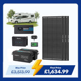 5.12kWh Hybrid Power System | 3000W Inverter Charger, 200Ah LiFePO4 Batteries