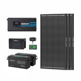 5.12kWh Hybrid Power System | 3000W Inverter Charger, 200Ah LiFePO4 Batteries