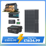 5.12kWh Hybrid Power System | 3000W Inverter Charger, 200Ah LiFePO4 Batteries