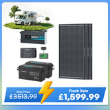 5.12kWh Hybrid Power System | 3000W Inverter Charger, 200Ah LiFePO4 Batteries
