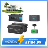 5.12kWh Hybrid Power System | 3000W Inverter Charger, 200Ah LiFePO4 Batteries