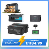 5.12kWh Hybrid Power System | 3000W Inverter Charger, 200Ah LiFePO4 Batteries