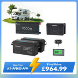 5.12kWh Power System | 200Ah LiFePO4 Batteries, 3000W Inverter