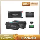 5.12kWh Power System | 200Ah LiFePO4 Batteries, 3000W Inverter