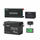 2.56kWh Motorhome Power Kit | 200Ah LiFePO4 Battery, 2000W Inverter