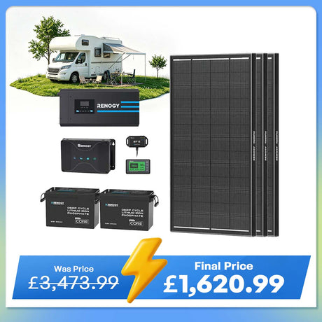 5.12kWh Hybrid Power System | 3000W Inverter Charger, 200Ah LiFePO4 Batteries
