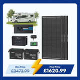 5.12kWh Hybrid Power System | 3000W Inverter Charger, 200Ah LiFePO4 Batteries