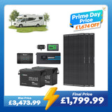 5.12kWh Hybrid Power System | 3000W Inverter Charger, 200Ah LiFePO4 Batteries