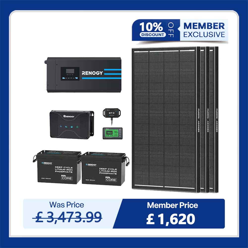 5.12kWh Power System | 200Ah LiFePO4 Batteries, 3000W Inverter