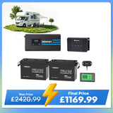 5.12kWh Hybrid Power System | 3000W Inverter Charger, 200Ah LiFePO4 Batteries