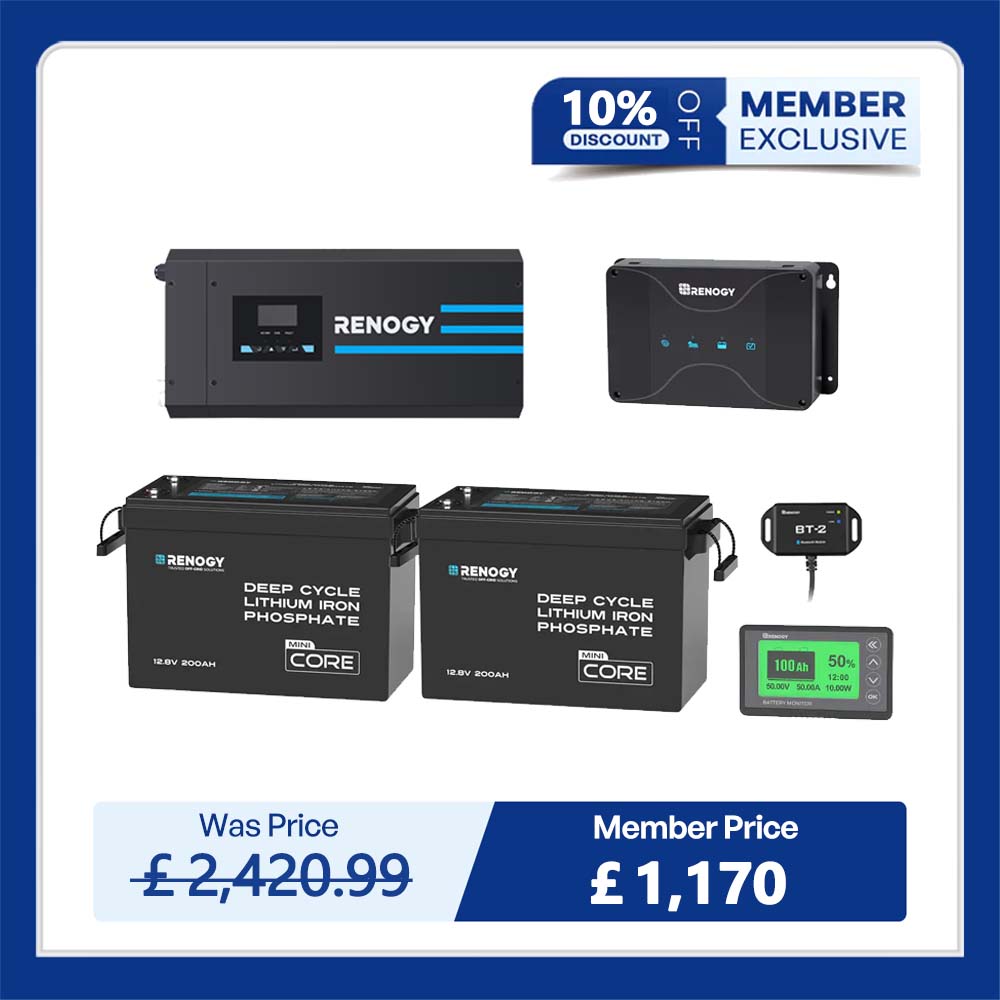 5.12kWh Power System | 200Ah LiFePO4 Batteries, 3000W Inverter