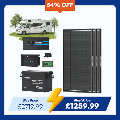 3.84kWh Hybrid Power Kit | 2000W Inverter Charger, 300Ah LiFePO4 Battery