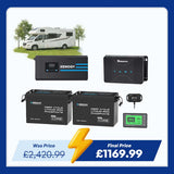 5.12kWh Hybrid Power System | 3000W Inverter Charger, 200Ah LiFePO4 Batteries