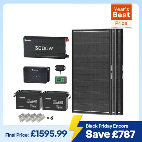 5.12kWh Power Kit | 200Ah LiFePO4 Batteries, 3000W Inverter