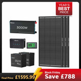 5.12kWh Power Kit | 200Ah LiFePO4 Batteries, 3000W Inverter