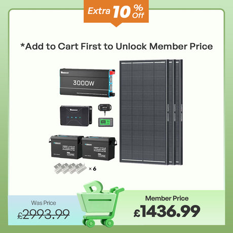 5.12kWh Power Kit | 200Ah LiFePO4 Batteries, 3000W Inverter