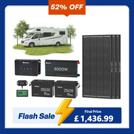 5.12kWh Power Kit | 200Ah LiFePO4 Batteries, 3000W Inverter