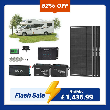 5.12kWh Power Kit | 200Ah LiFePO4 Batteries, 3000W Inverter