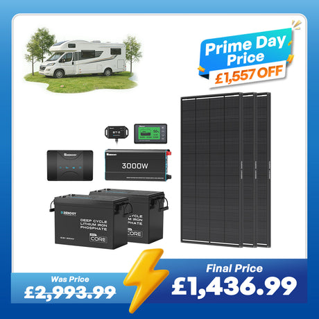 5.12kWh Power System | 200Ah LiFePO4 Batteries, 3000W Inverter
