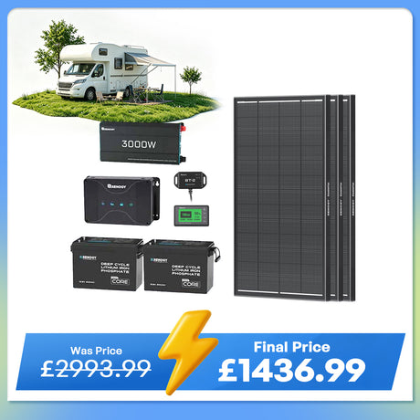 5.12kWh Power System | 200Ah LiFePO4 Batteries, 3000W Inverter