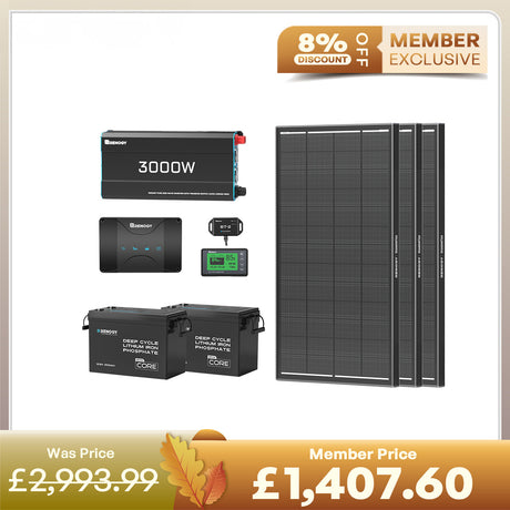 5.12kWh Power System | 200Ah LiFePO4 Batteries, 3000W Inverter