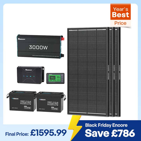 5.12kWh Power Kit | 200Ah LiFePO4 Batteries, 3000W Inverter