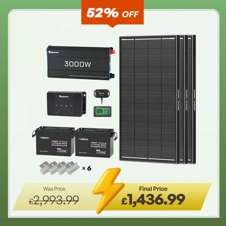 5.12kWh Power Kit | 200Ah LiFePO4 Batteries, 3000W Inverter