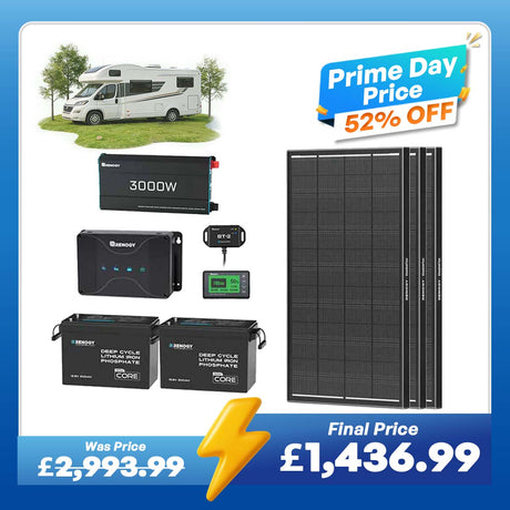 5.12kWh Power System | 200Ah LiFePO4 Batteries, 3000W Inverter