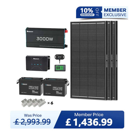 5.12kWh Power Kit | 200Ah LiFePO4 Batteries, 3000W Inverter