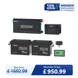 5.12kWh Power Kit | 200Ah LiFePO4 Batteries, 3000W Inverter