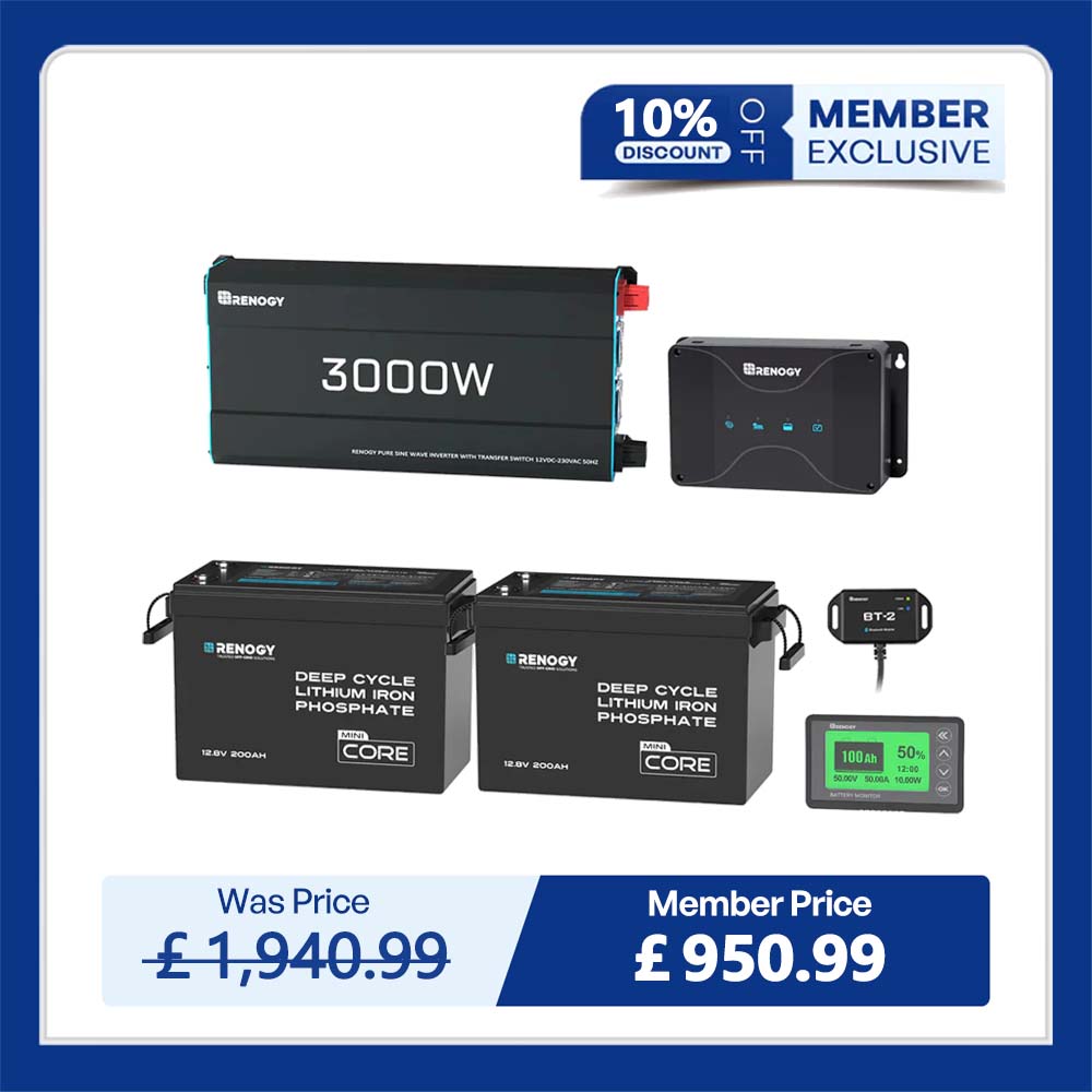 5.12kWh Power Kit | 200Ah LiFePO4 Batteries, 3000W Inverter