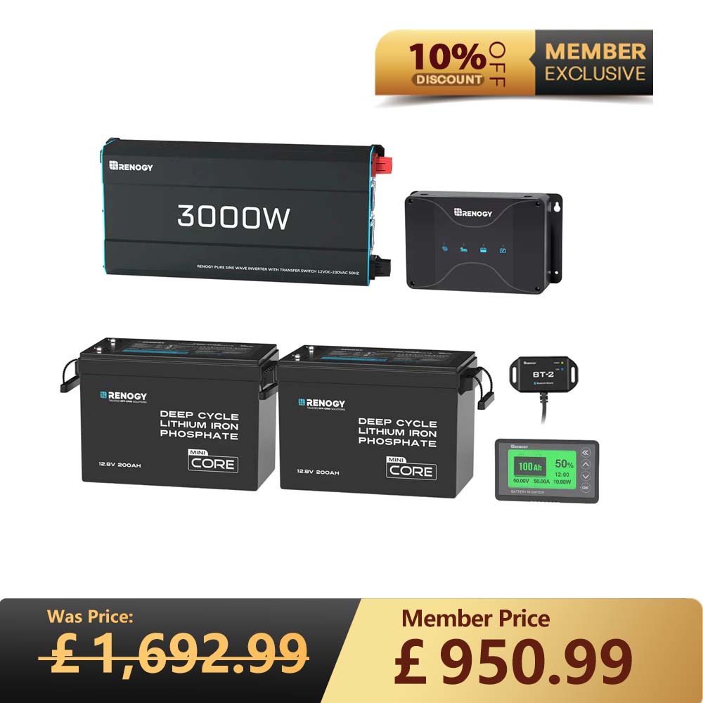 5.12kWh Power Kit | 200Ah LiFePO4 Batteries, 3000W Inverter