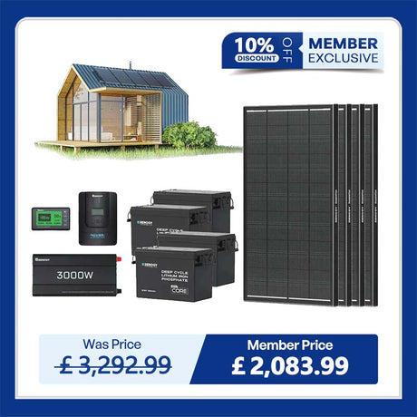 10.24kWh Off-Grid Power Kit | 3000W Inverter, 60A MPPT