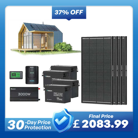10.24kWh Off-Grid Power Kit | 3000W Inverter, 60A MPPT