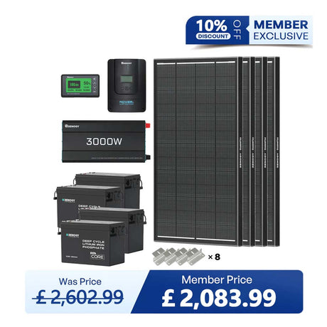 10.24kWh Off-Grid Power Kit | 3000W Inverter, 60A MPPT