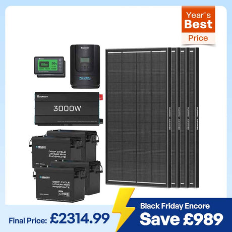 10.24kWh Off-Grid Power Kit | 3000W Inverter, 60A MPPT