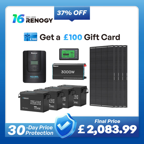 10.24kWh Off-Grid Power Kit | 3000W Inverter, 60A MPPT