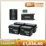 10.24kWh Off-Grid Power Kit | 3000W Inverter, 60A MPPT