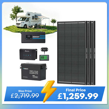 3.84kWh Hybrid Power Kit | 2000W Inverter Charger, 300Ah LiFePO4 Battery