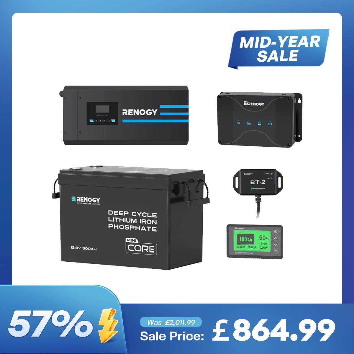 12V 50A DC-DC On-Board Battery Charger with MPPT|Renogy UK